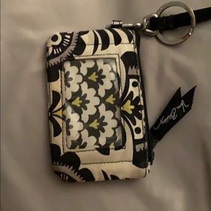 Vera Bradley zip ID case with lanyard